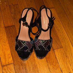 Kurt Geiger Black Sandals with Multicolor Accents